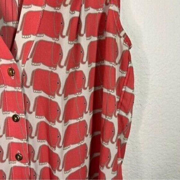 Alfani v neck elephant‎ tank top accordion back size 2 - Picture 5 of 6